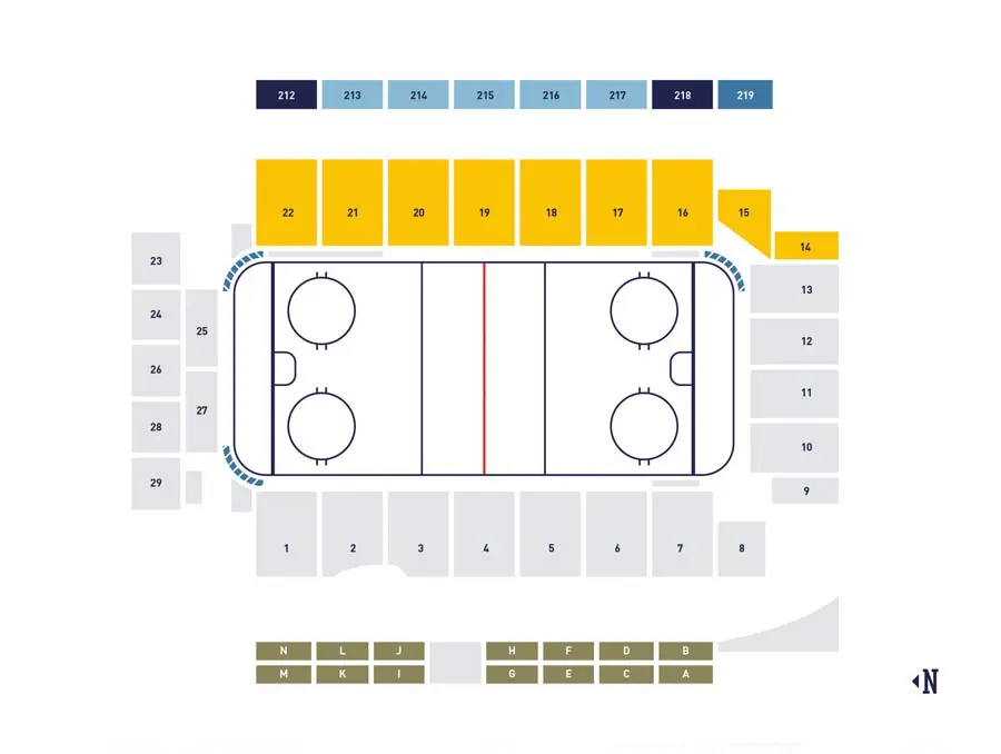 hockey seating map