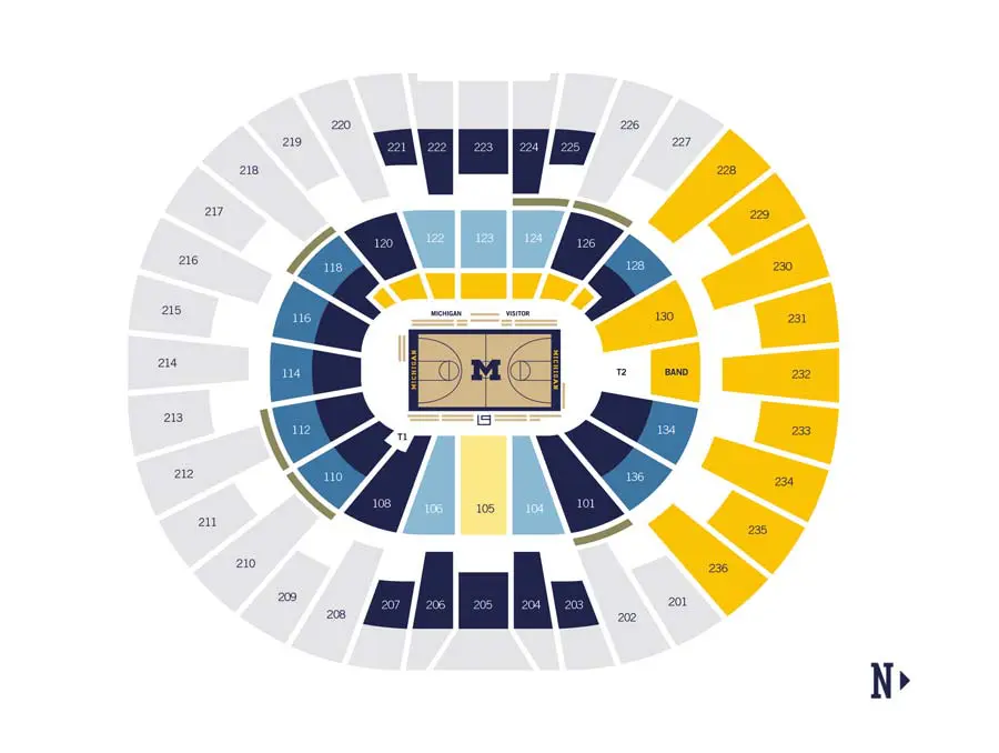 basketball seating map