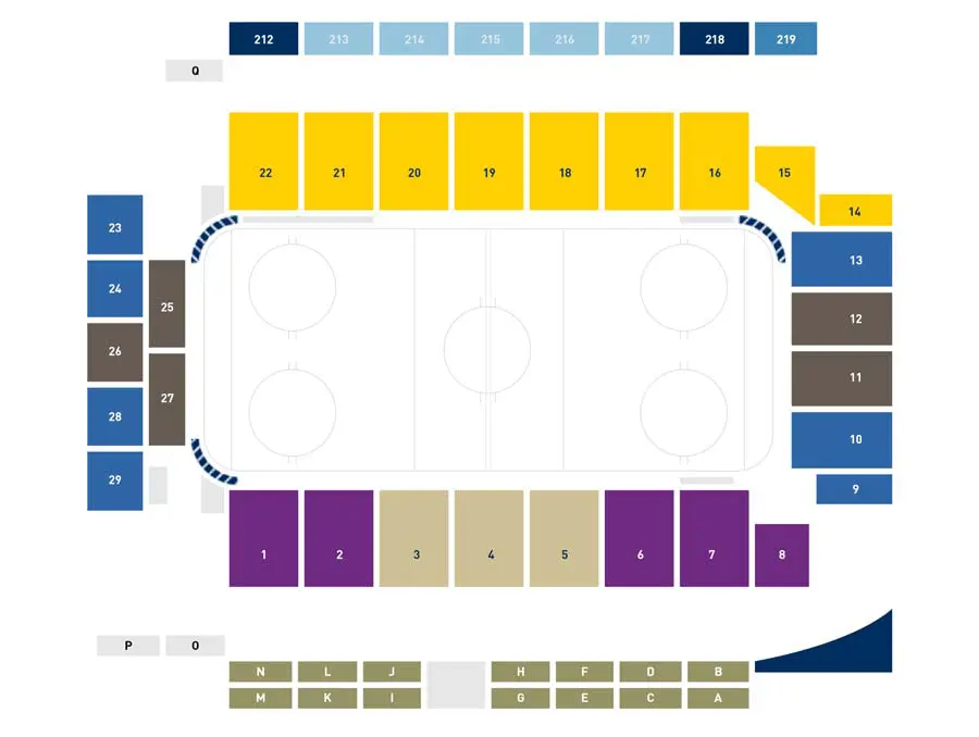 hockey seating map