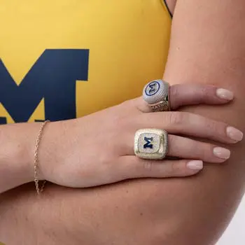 Female Athlete with two rings on her hand